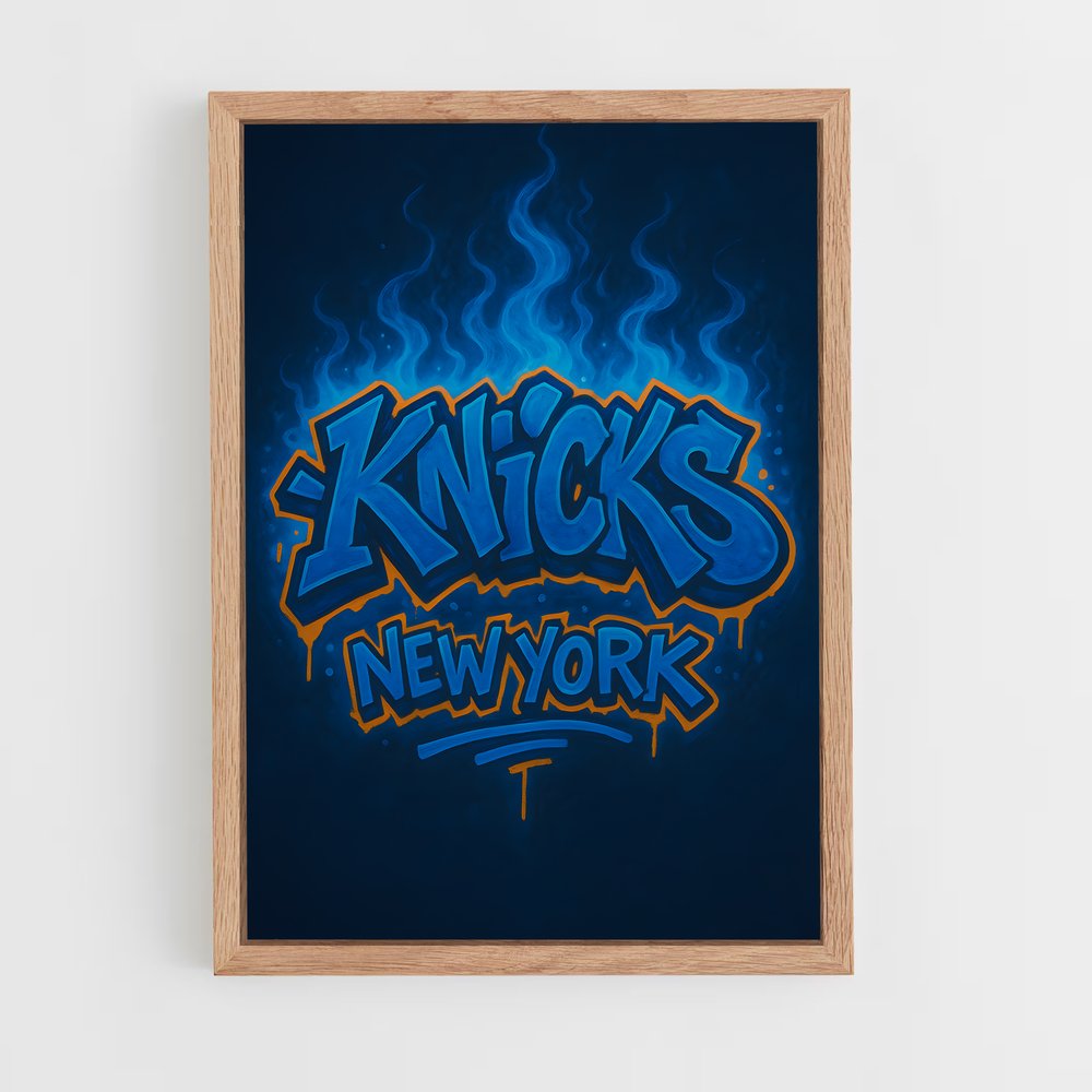 Poster Graffiti Knicks – affiche Basketball (vue 4)